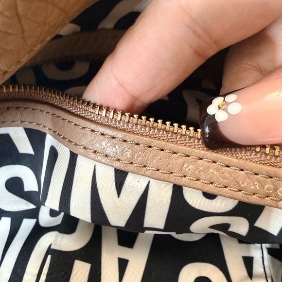 Marc by Marc Jacobs Taupe Pebbled Leather Satchel with Gold Hardware - Picture 8 of 8